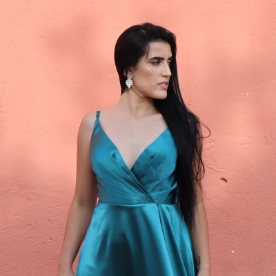 Vestido Maeva - Petroléo