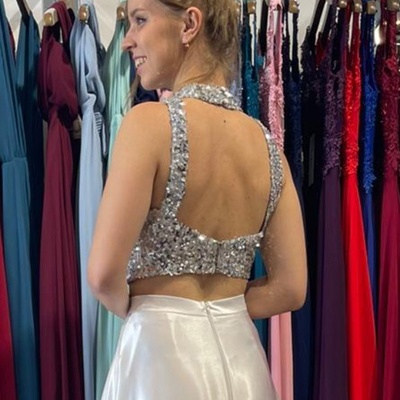 Top "Carlota" Prateado