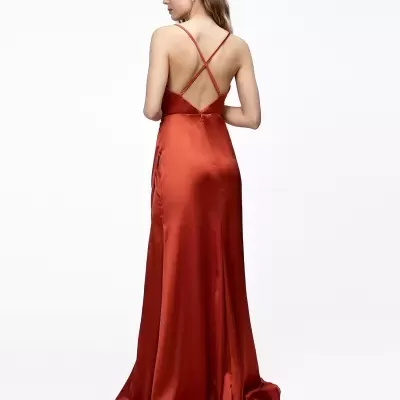 Vestido "Eliane" Azul Acinzentado