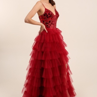 Vestido 882007 Bordô