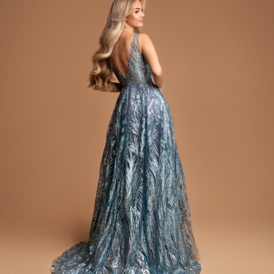 Vestido Elina TG - Azul Acinzentado