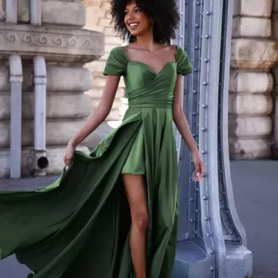 Vestido "Norea"  TG - Verde Oliva Escuro