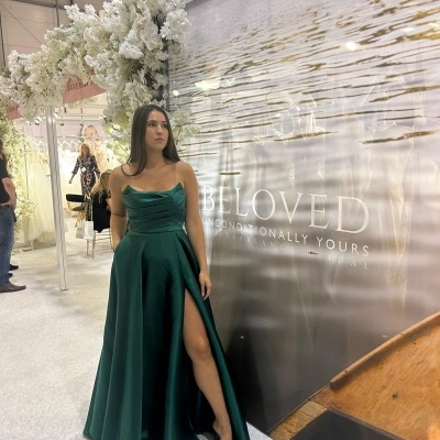 Vestido "Laura" - Verde Garrafa