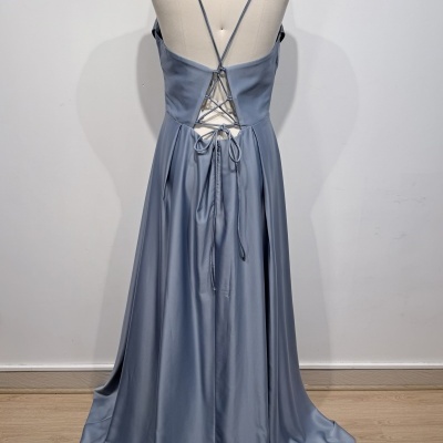 Vestido "80590" TG - Azul Acizentado