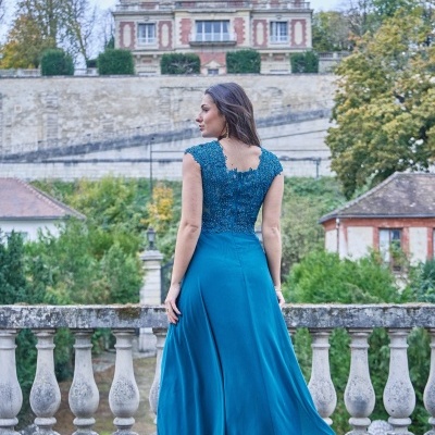 Vestido "Matilde" - Petróleo