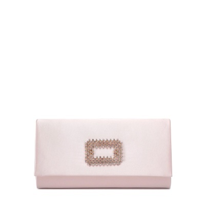 Pochete em cetim com aplicação