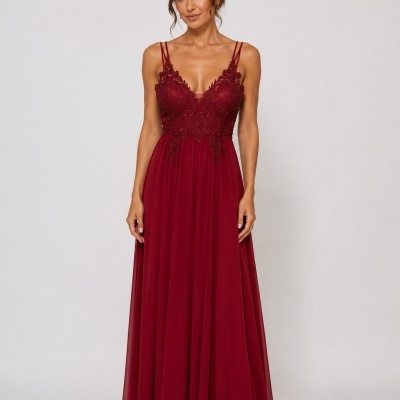 Vestido R1854 Bordô