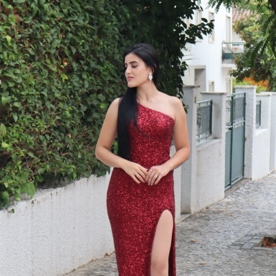 Vestido F8031 - Bordô