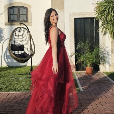 Vestido "Sabrina" Bordô