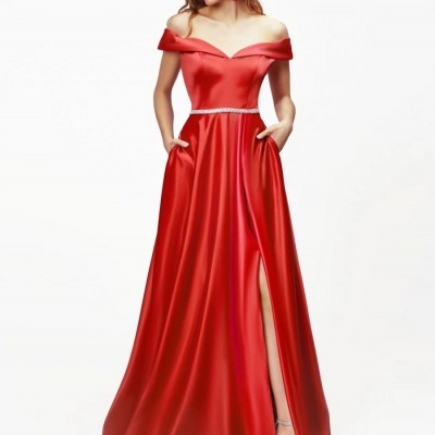 Vestido "Áurea" Vermelho TG