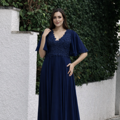 Vestido "Andreia" TG Azul Marinho