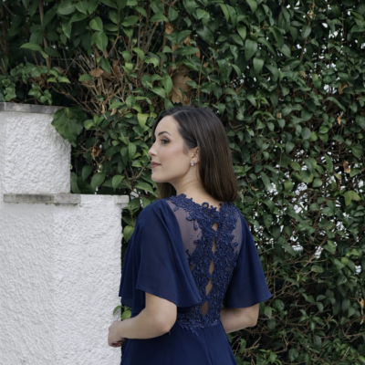 Vestido "Andreia" TG Azul Marinho