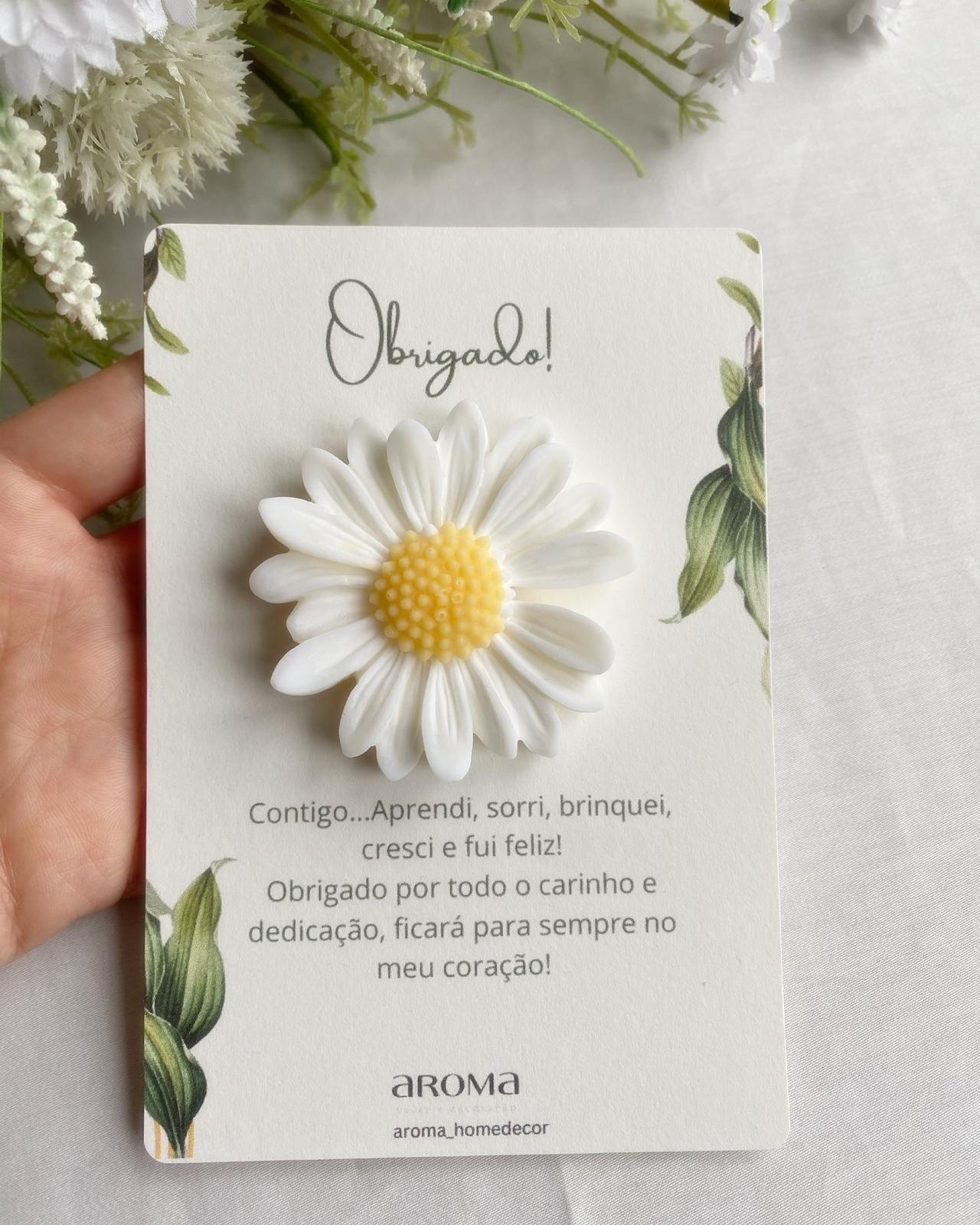 Cartão com flor de cera