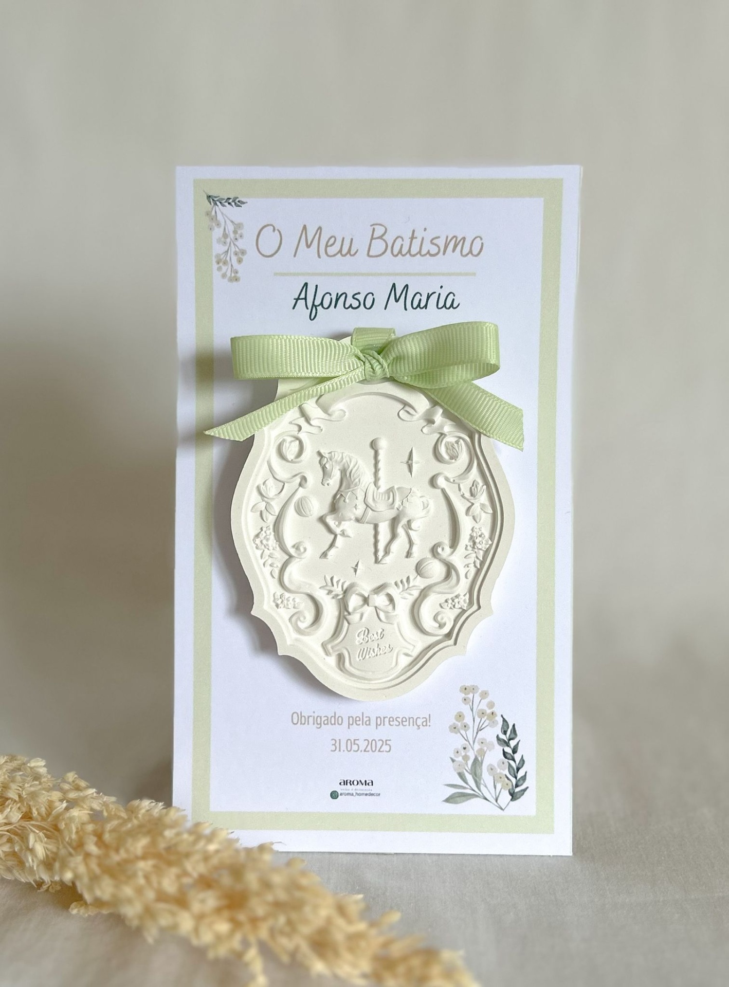 Carrossel em gesso perfumado