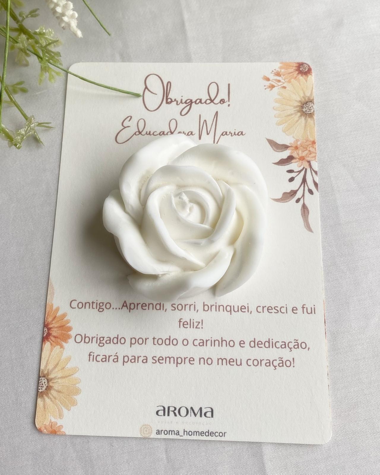 Cartão com flor de cera