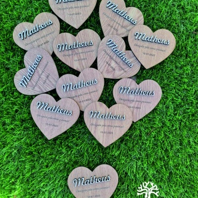 Lembrança coração com iman