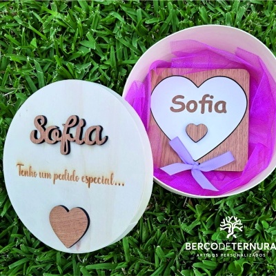 Caixa convite de damas de honor - Irmã