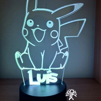 Candeeiro Led pikachu