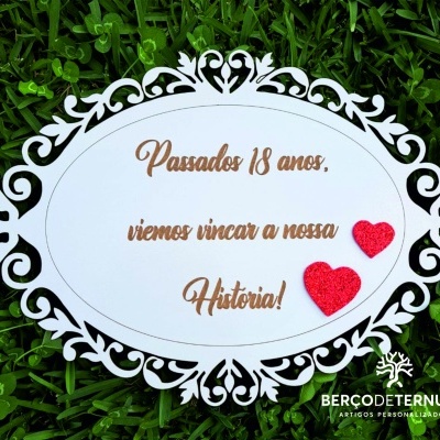 Placa para entrada na igreja