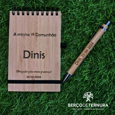 Lembrança bloco com caneta