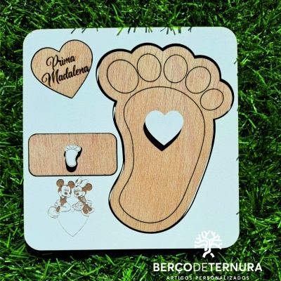 Convite madrinha / padrinho - Tema pézinho com foto