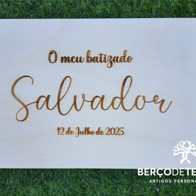 Caixa de batismo personalizada