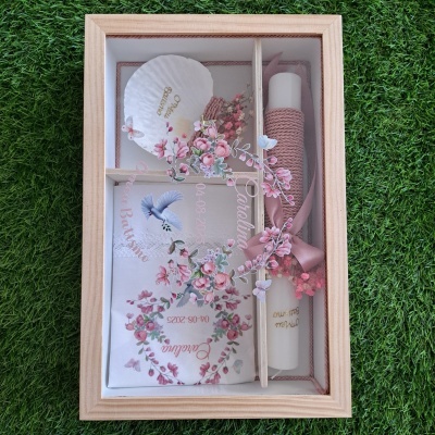 Caixa Batismo com tampa em vidro