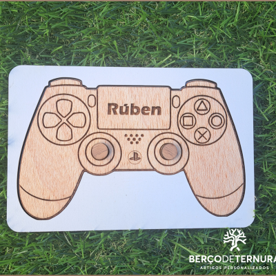 Convite madrinha / padrinho - Tema comando playstation