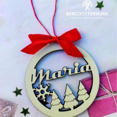 Bola de natal com nome