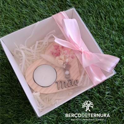 Porta velas forma de coração