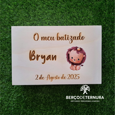Caixa batismo Leão