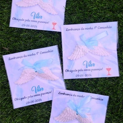 Lembrança asas de anjo em gesso perfumado