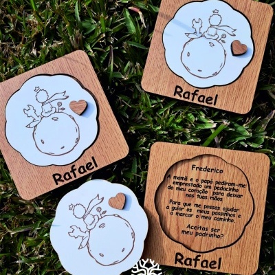 Convite madrinha / padrinho - Tema princepezinho