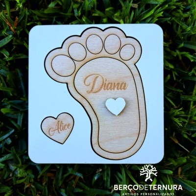 Convite madrinha / padrinho - Tema pézinho