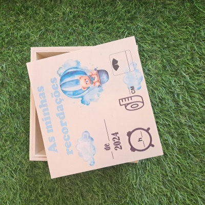 Caixa de recordações balão ar quente