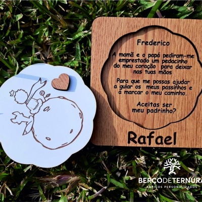 Convite madrinha / padrinho - Tema princepezinho