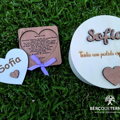 Caixa convite de damas de honor - Irmã