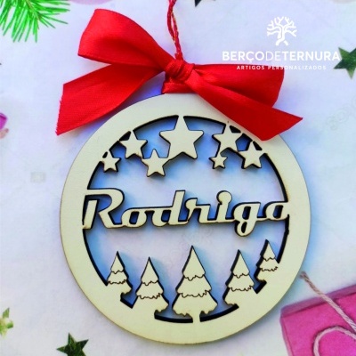 Bola de natal  com nome