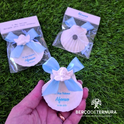 Lembrança iman - concha com anjo