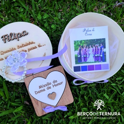 Caixa convite de damas de honor