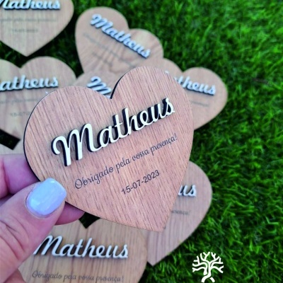 Lembrança coração com iman