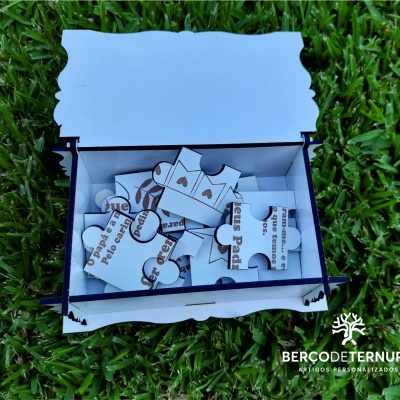 Convite puzzle madrinha / padrinho