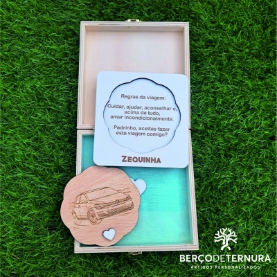 Convite madrinha / padrinho - Tema carro