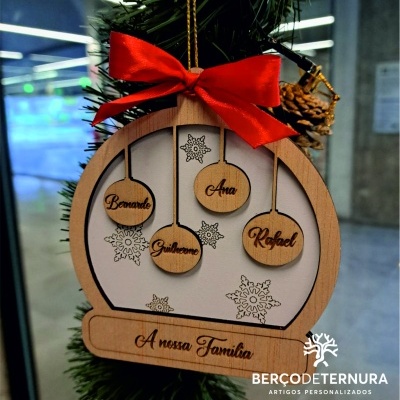 Bola de natal família