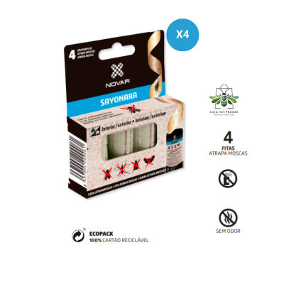 Armadilhas Adesivas para Moscas (Sem Químicos) – Pack 4 Unidades