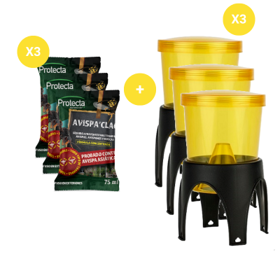 Kit de 3 Armadilhas para Vespas de Exterior