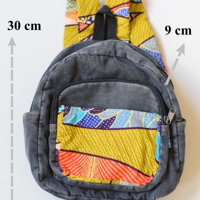 Mochila de ganga com capulana