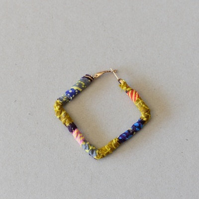 Brincos de capulana losango