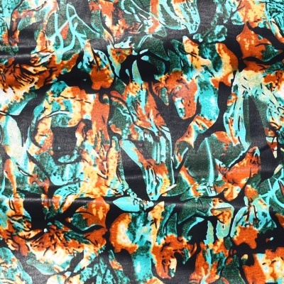 Capulana Niassa tons verde, castanho e preto encerada