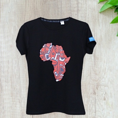 T-Shirt Batik Silhueta África